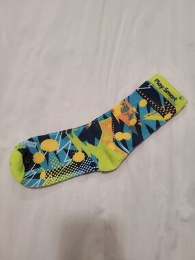 Neon Yellow & Blue Men's Crew Socks
